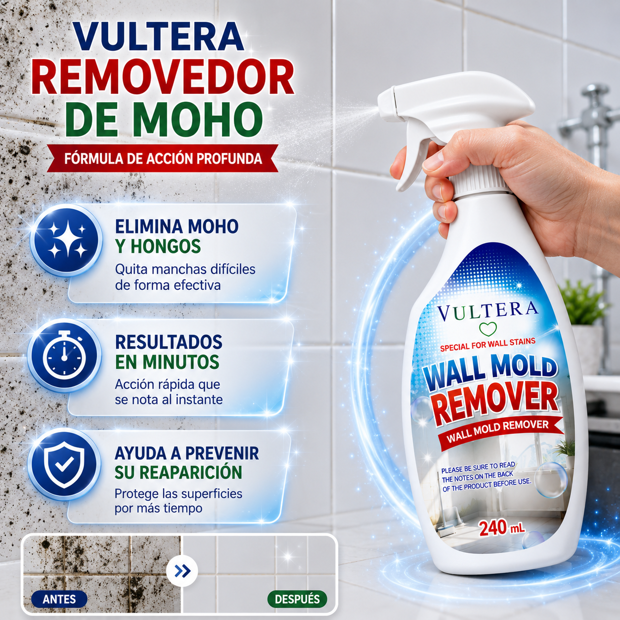 Spray removedor de moho y hongos