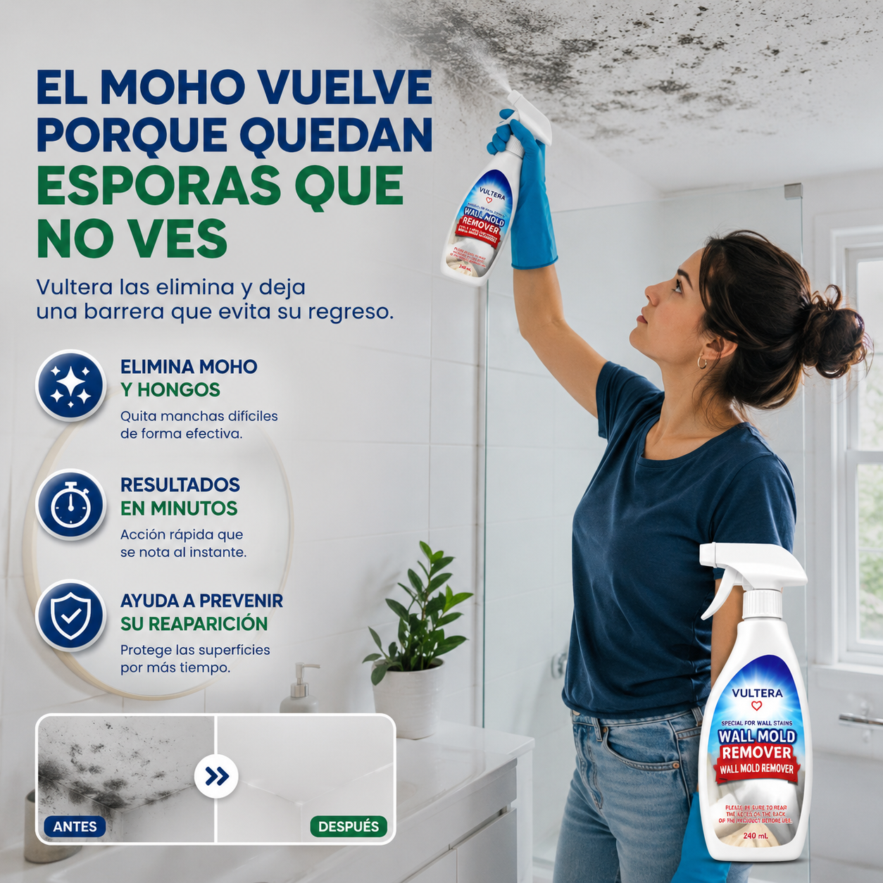 Spray removedor de moho y hongos