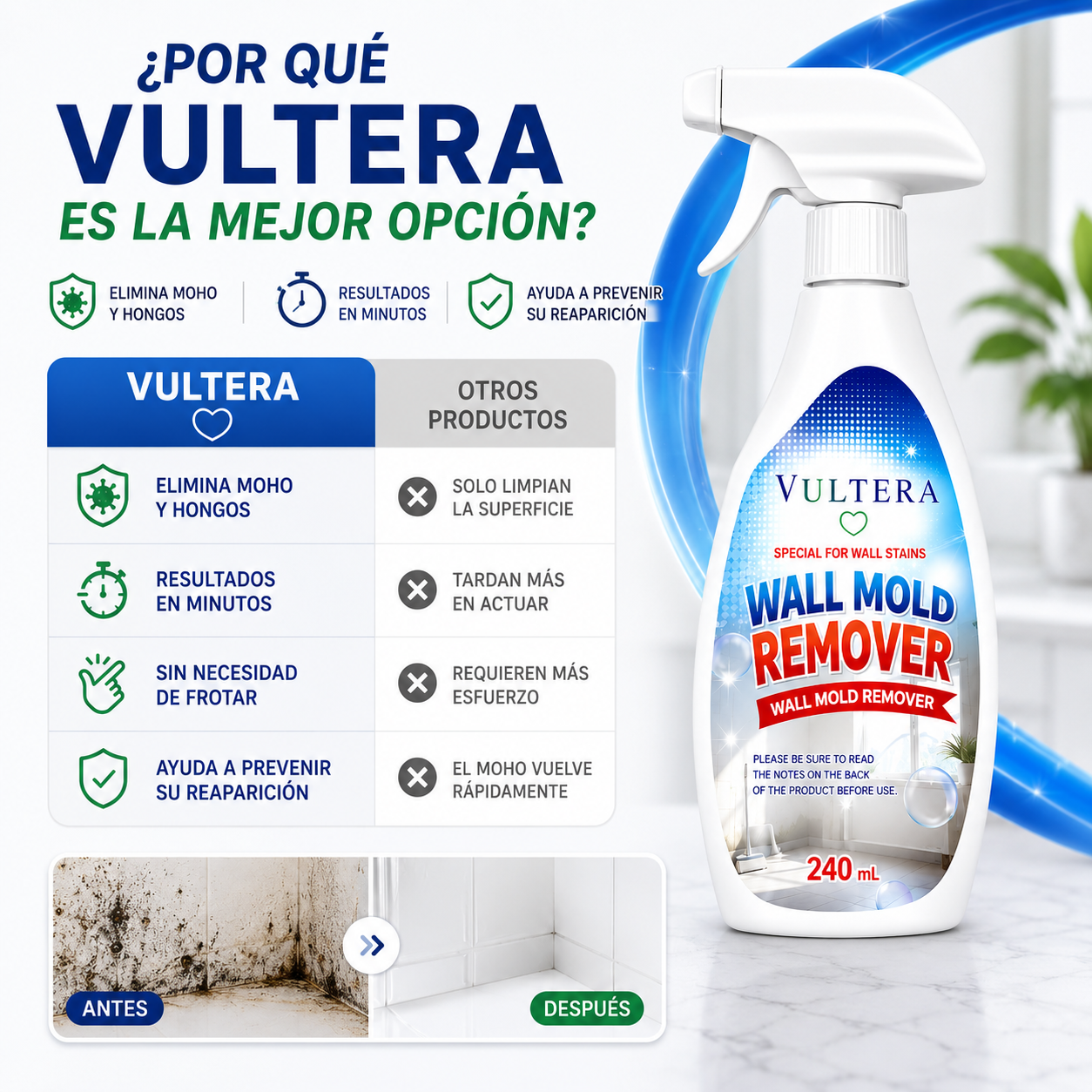 Spray removedor de moho y hongos